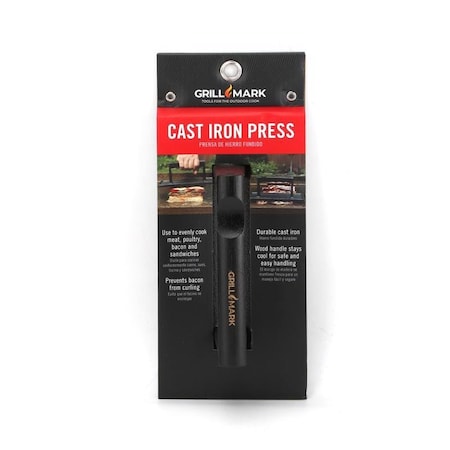 Grill Mark Grill Mark Black Cast Iron/Wood Meat Press 08821ACE